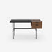Ligne Roset Tanis Desk Walnut + Black Fenix Laminate Base In Circular Tubing - MyConcept Hong Kong
