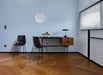 Ligne Roset Tanis Desk Walnut + Black Fenix Laminate Base In Circular Tubing - MyConcept Hong Kong