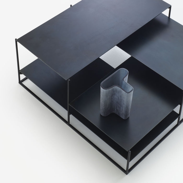 Ligne Roset Lowlands Low Table Small Tops In Blued Steel - MyConcept Hong Kong