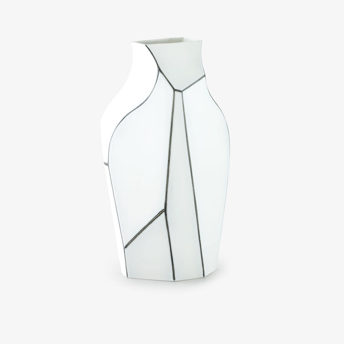 Ligne Roset Polygon Vase White / Black - MyConcept Hong Kong