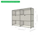 USM Haller Storage 2x3 (2Middle Door) - MyConcept Hong Kong