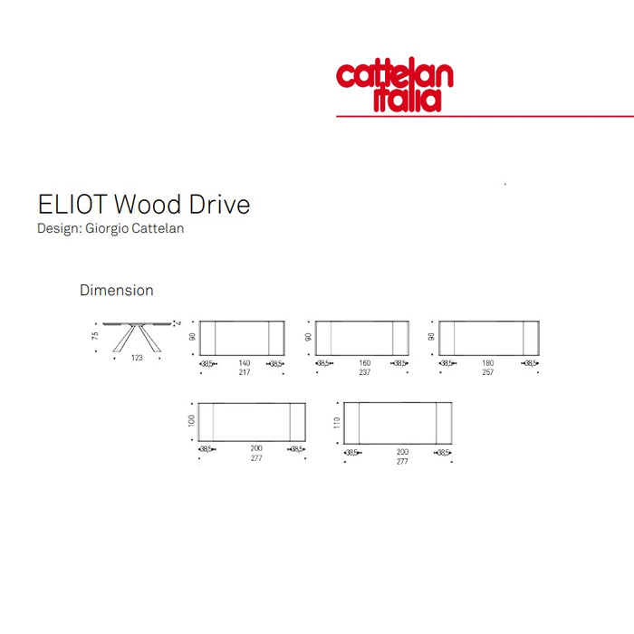 CATTELAN ELIOT Wood Drive Table - MyConcept Hong Kong