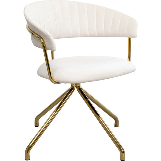 Swivel Chair Belle Velvet Cream - MyConcept Hong Kong