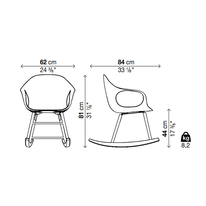 ELEPHANT Rocking Chair - Polyurethane seat - MyConcept Hong Kong