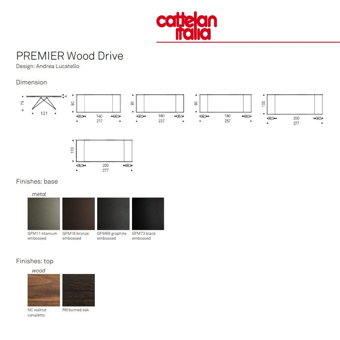 CATTELAN PREMIER Wood Drive Table - MyConcept Hong Kong