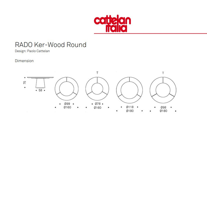 CATTELAN RADO Ker-Wood Round Table - MyConcept Hong Kong