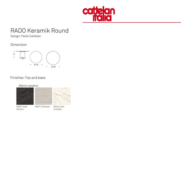 CATTELAN RADO Keramik Round Table - MyConcept Hong Kong