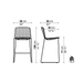 RAMA (HIGH BACK) Bar Stool on Sled Base - Fully Upholstered - MyConcept Hong Kong