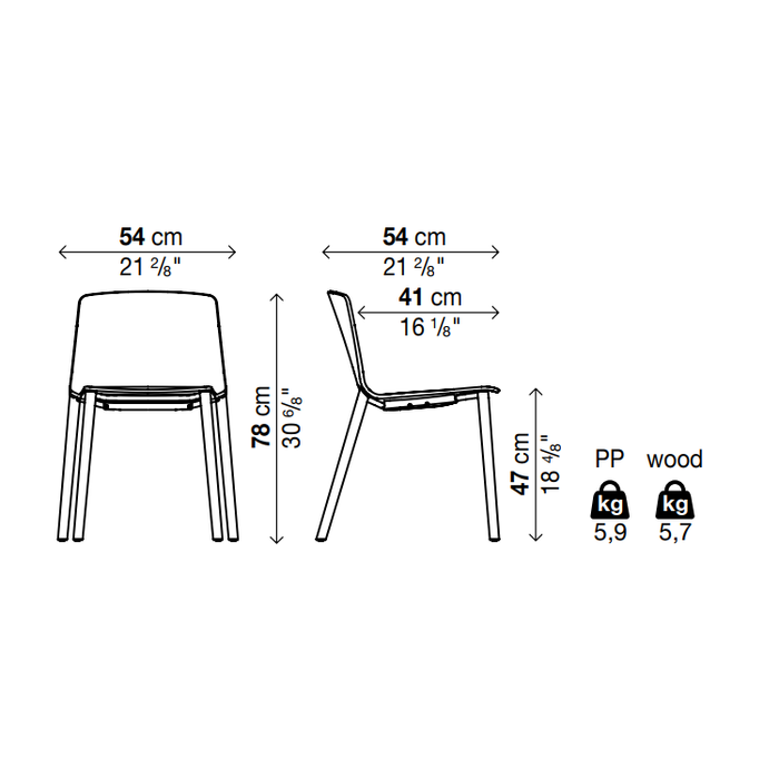 RAMA Four Wooden Legs Chair - MyConcept Hong Kong