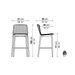 RAMA WOOD (HIGH BACK) Fully Upholstered Bar Stool - MyConcept Hong Kong